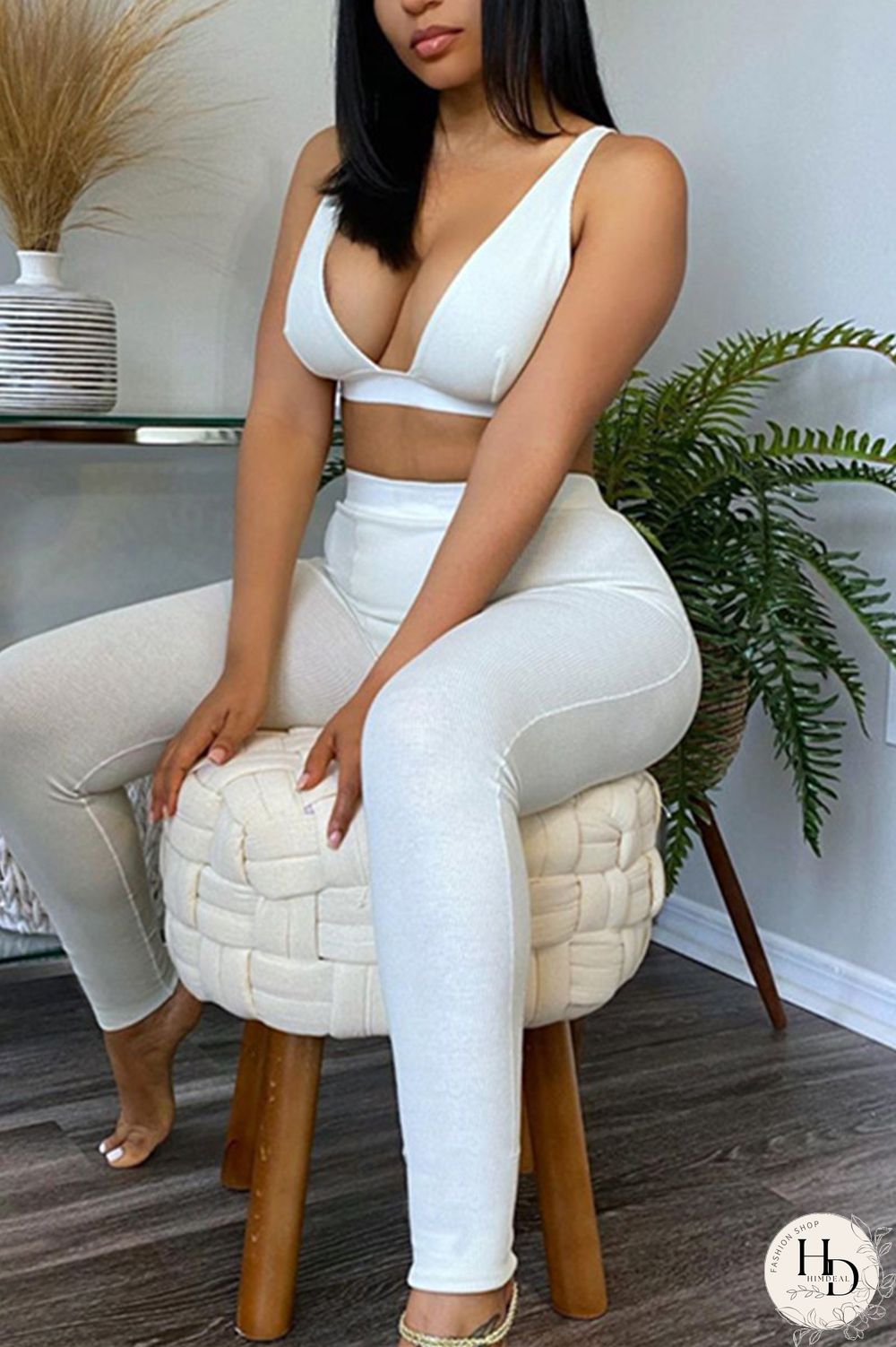 Black Fashion Sexy Sportswear Sleeveless V Neck Spaghetti Strap Short Patchwork Solid Two Pieces