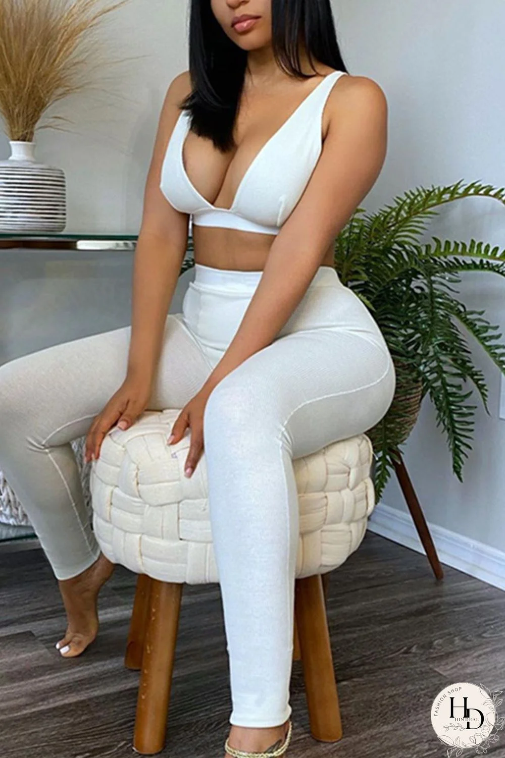 Black Fashion Sexy Sportswear Sleeveless V Neck Spaghetti Strap Short Patchwork Solid Two Pieces