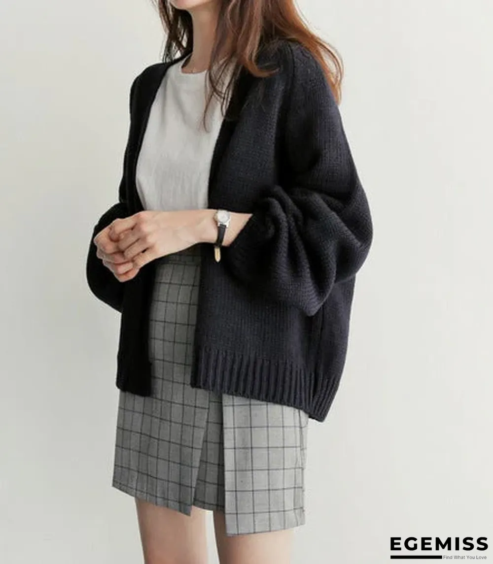 Chic Wind Lazy Loose Short Knit Cardigan | EGEMISS