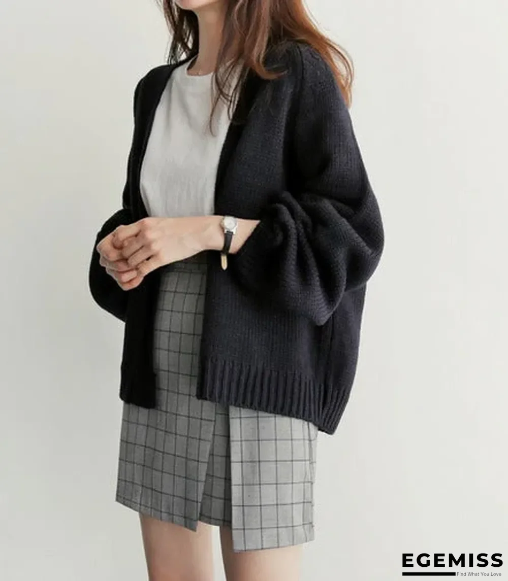 Chic Wind Lazy Loose Short Knit Cardigan | EGEMISS