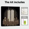 (30x30cm)DIY Twin Towers Pearl Painting Kit With Inner Frame Home Decor
