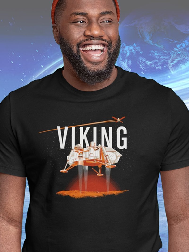 Viking Spaceship Printed Men's T-Shirt in  mildstyles