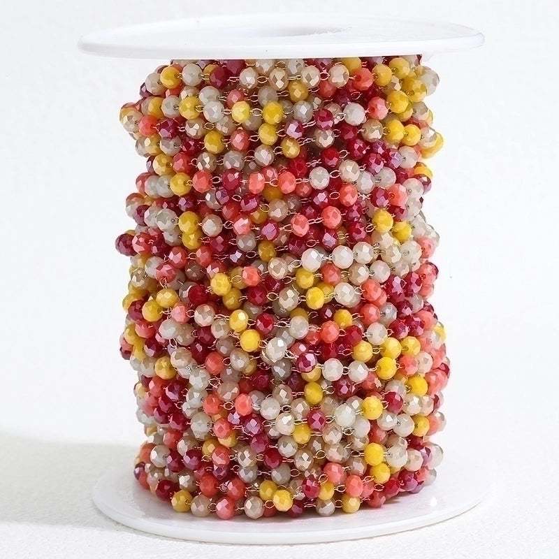 1 Set Stainless Steel Artificial Crystal Plating Polished Chain