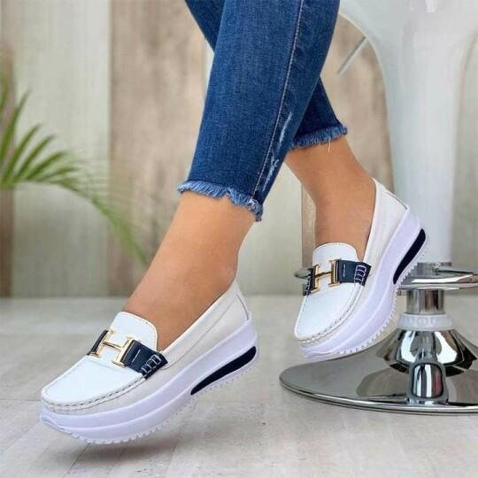 2022 Women's Casual Comfortable Platform Loafers, Orthopedic Bunion Correction Women Slip On Shoes