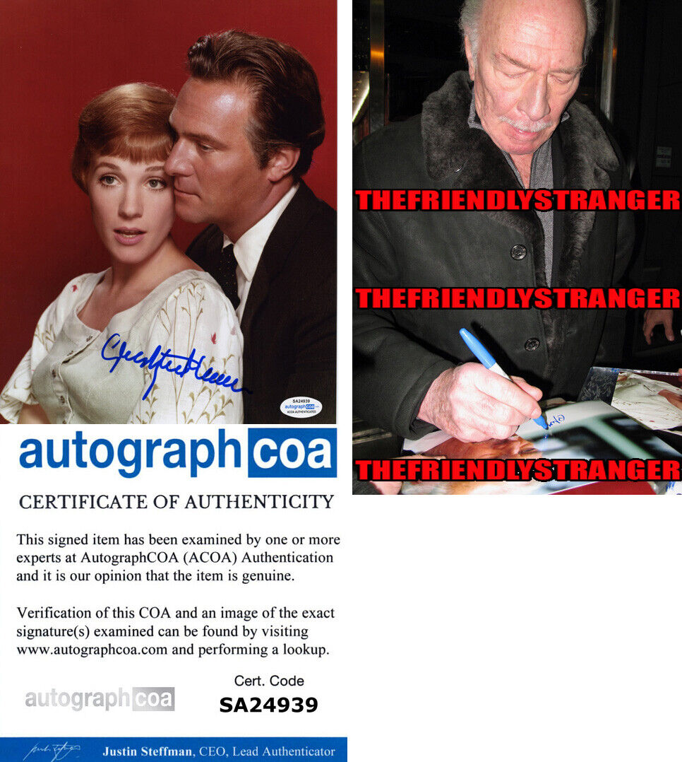 CHRISTOPHER PLUMMER signed Autographed SOUND OF MUSIC