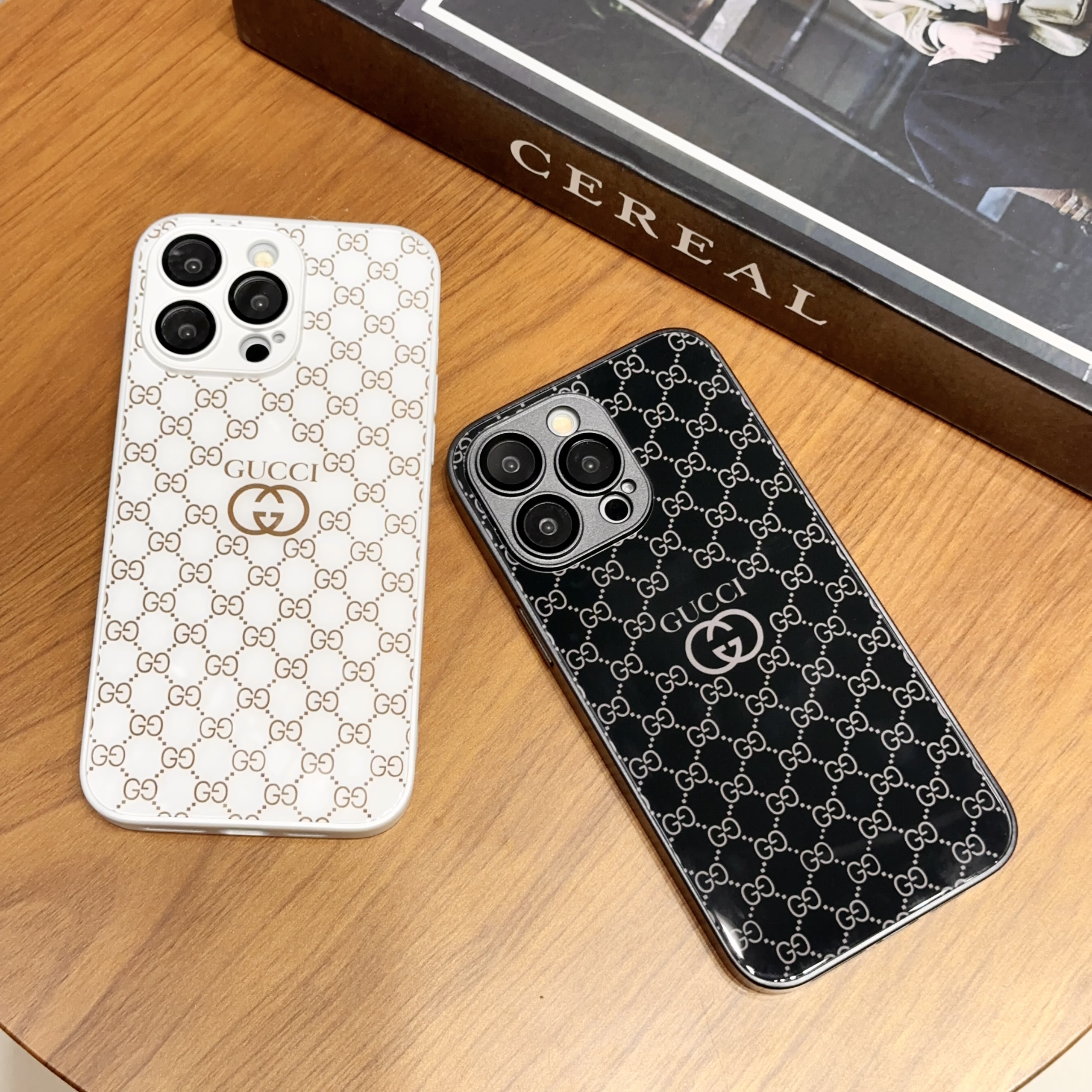 Gucci Monogram Glass Drop Protection Apple iPhone Case