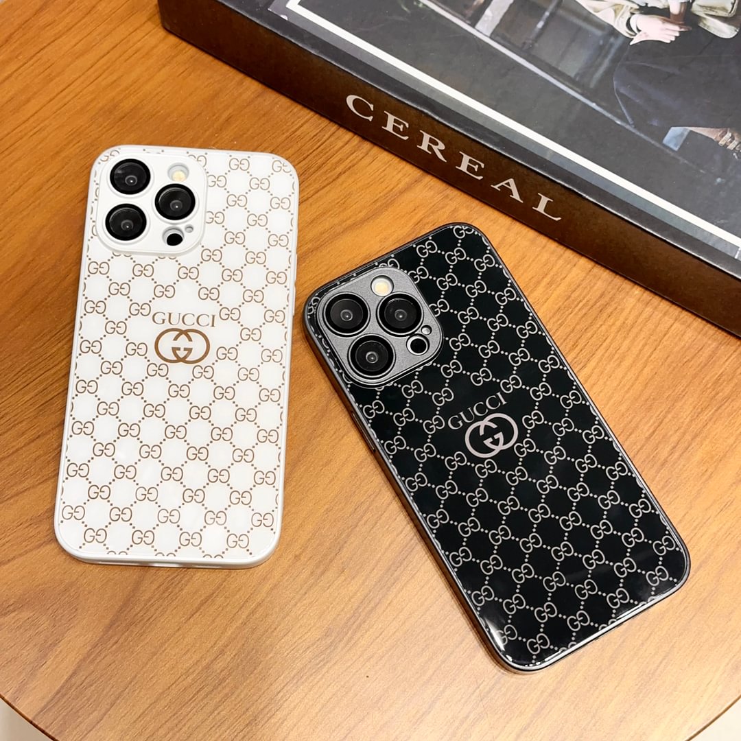 Gucci Monogram Glass Drop Protection Apple iPhone Case