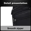 Anti Theft Travel Bag Multi-pocket Chest Bag Waterproof for Women Men (Black)