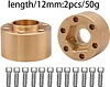 AMK 4pcs Brass Wheel Weights 22mm Wheel Hex Hub Widen Adapter for 1/10 RC Crawler 1.9in/2.2in Wheels Rim Axial SCX10 TRX4 Counterweight