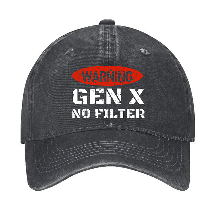 Warning Gen X No Filter Hat