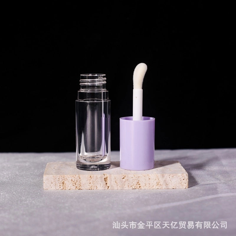 In Stock Free Shipping 6ML Large Capacity Lip Gloss Sub-bottle Lip Glaze Empty Tube Large Brush Head Concealer Round Tube Cosmetic Packaging Material