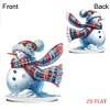 2D flacher Schneemann Druck DIY Desktop Diamond Art Kits für Home Office Desktop Dekor