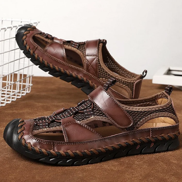 Men's handmade casual sandals  Stunahome.com