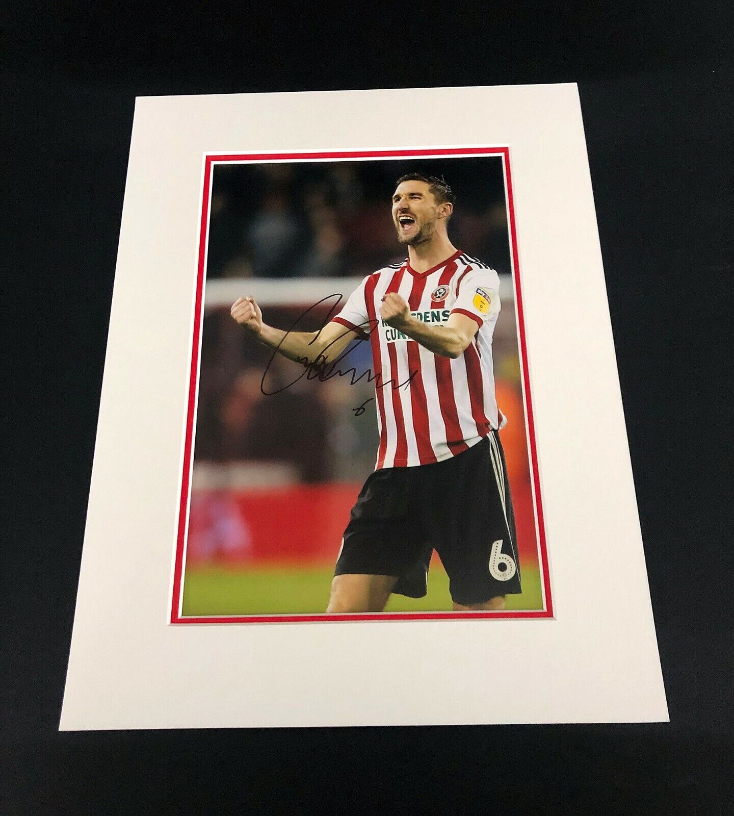 Chris Basham SIGNED SUFC Photo Poster painting Mount 16x12 inch Sheffield United FC + AFTAL COA