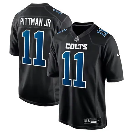 Youth Indianapolis Colts #11 Michael Pittman Jr.  Carbon Black Fashion Game Jersey