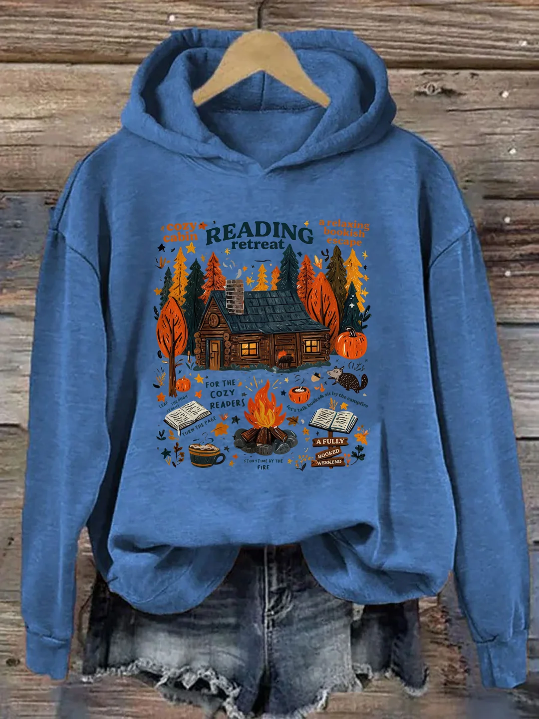 Cozy Cabin Reading Retreat Hoodie
