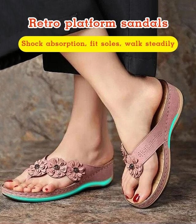WOW!! | LAST DAY 45% OFF |Retro thick-soled flower casual sandals