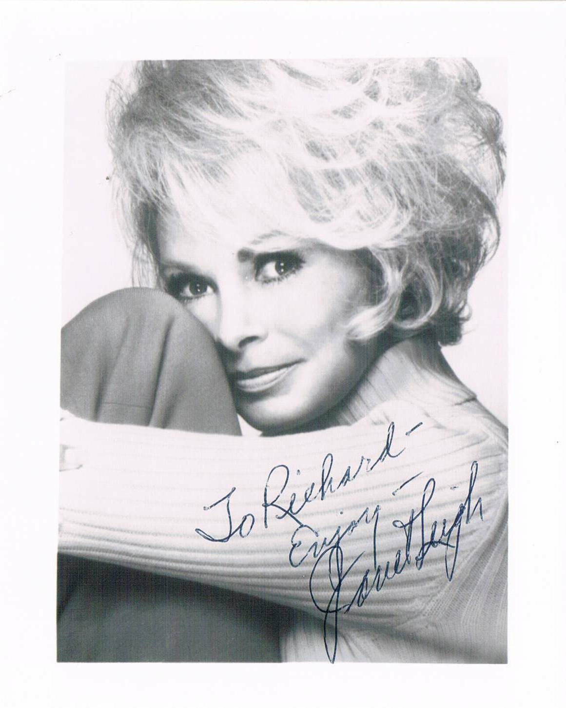 Janet Leigh 1927-2004 autograph signed postcard Photo Poster painting 4x5