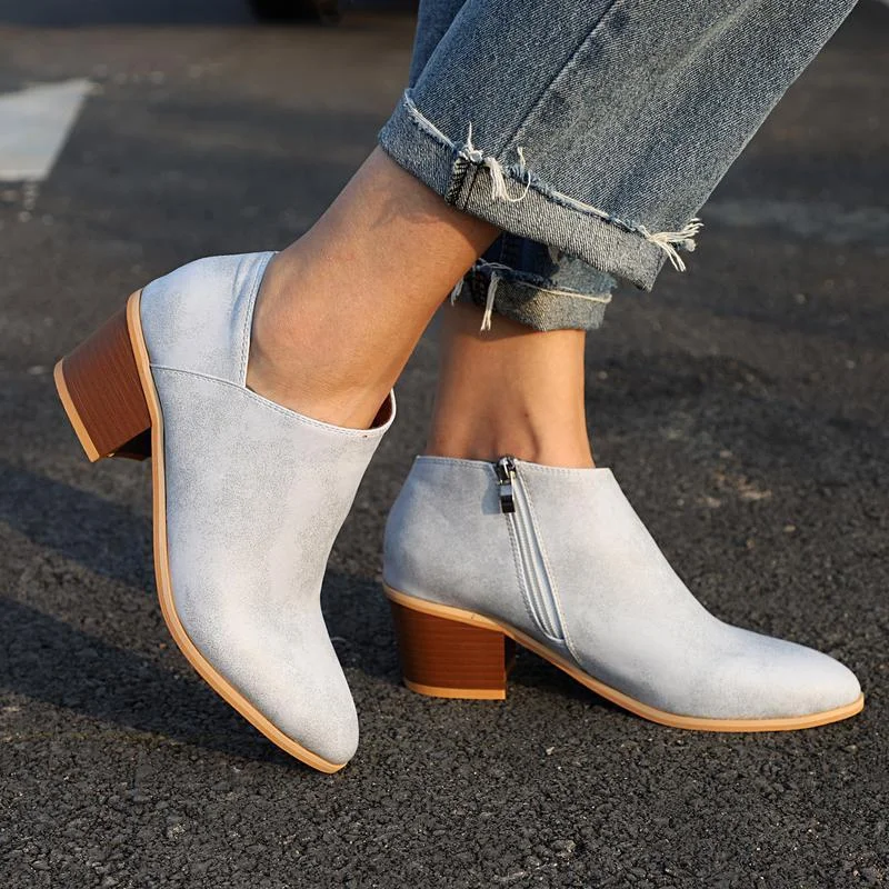 Plus Size Chunky Heel Shoes