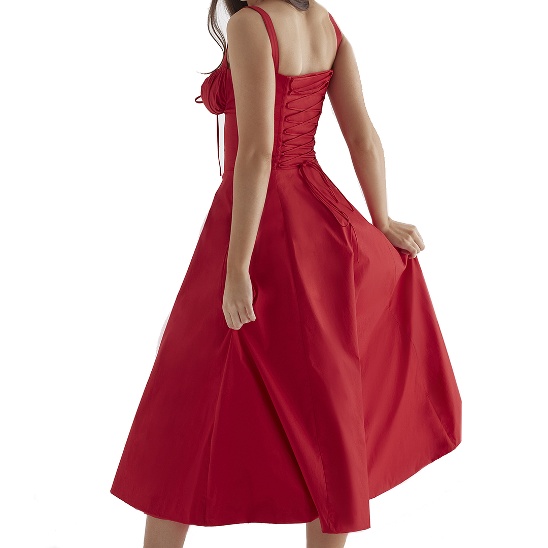 Fiora - Midi Bustier Corset Sun Dress