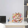 (US Only)2D Flat Print Easter Rabbit DIY Table Top Diamond Painting Ornament Kits