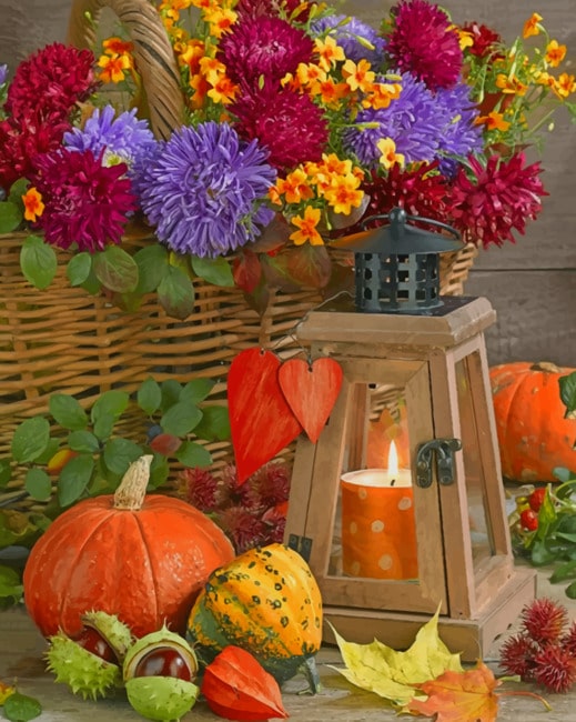 

Flowers And Pumpkin – Paint By Numbers - 40*50CM, 501 Original