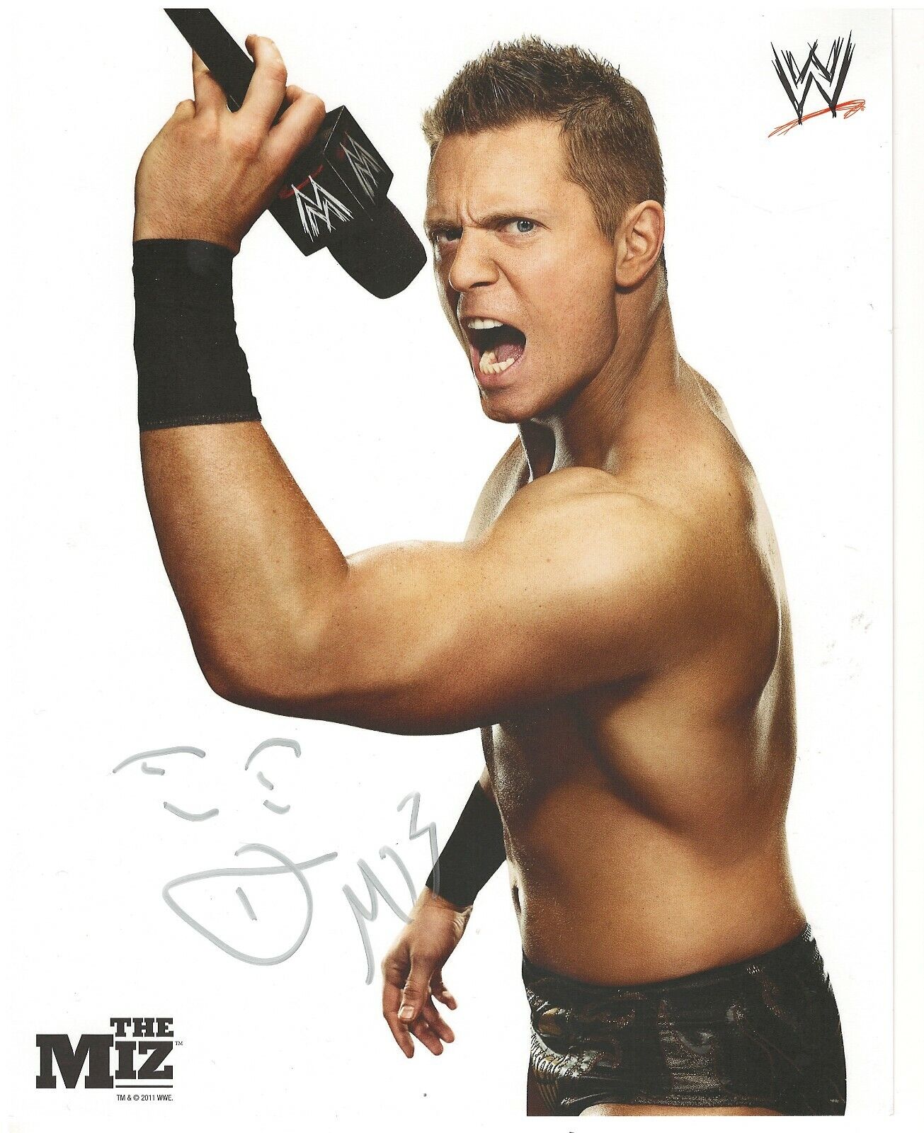 THE MIZ RARE WWE SIGNED Photo Poster painting