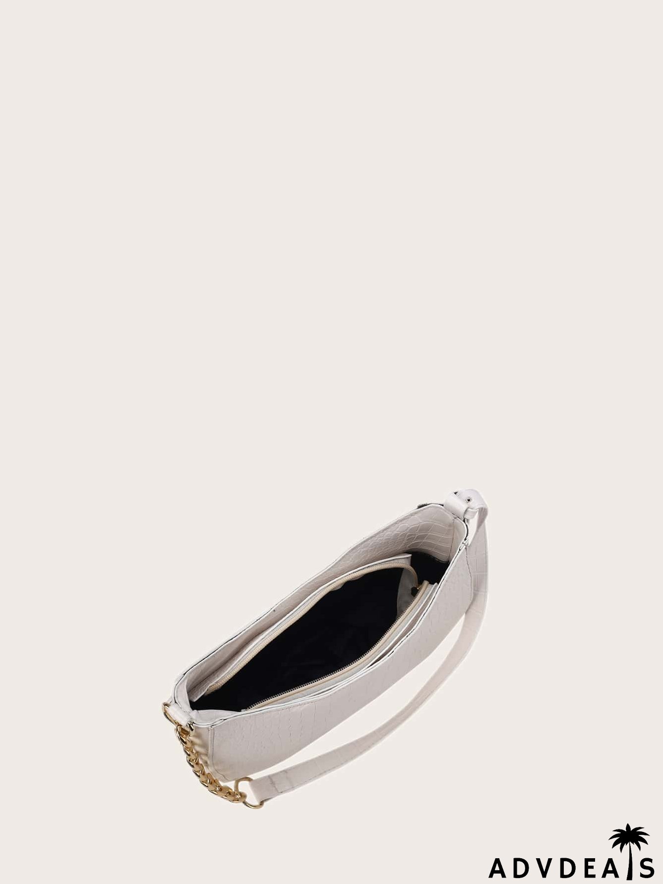 Croc Embossed Hobo Bag