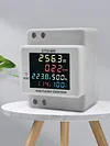 6IN1 DIN-Rail AC Volt Monitor Digital Active Power Factor Energy Meter 110V 220V
