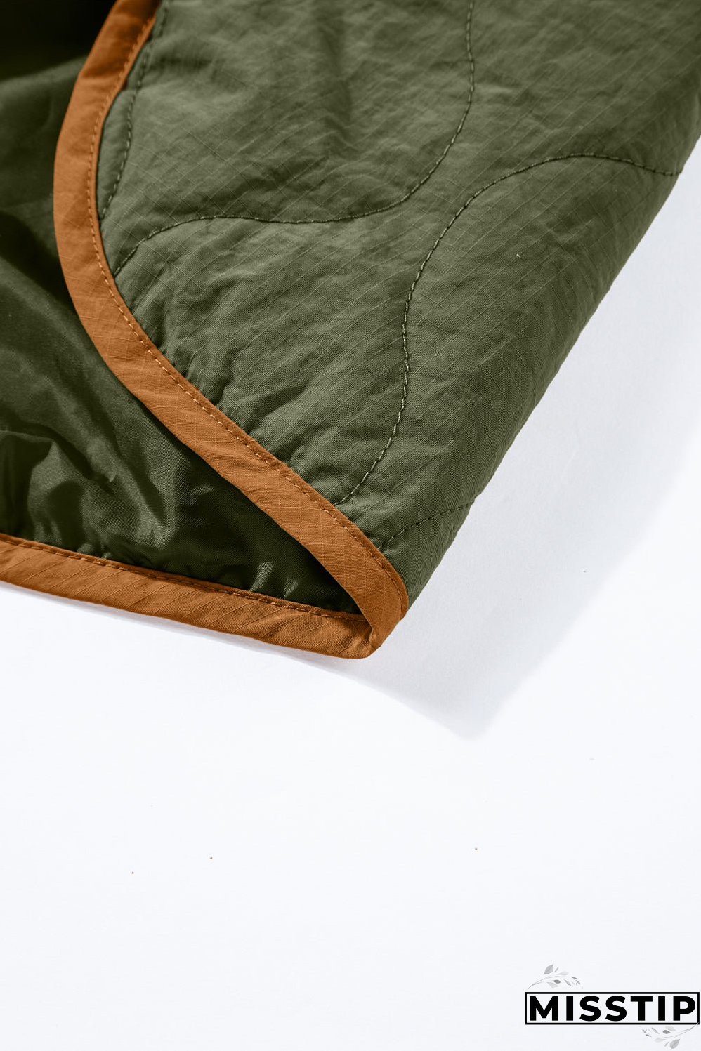 Stitching Quilted Drawstring Jacket