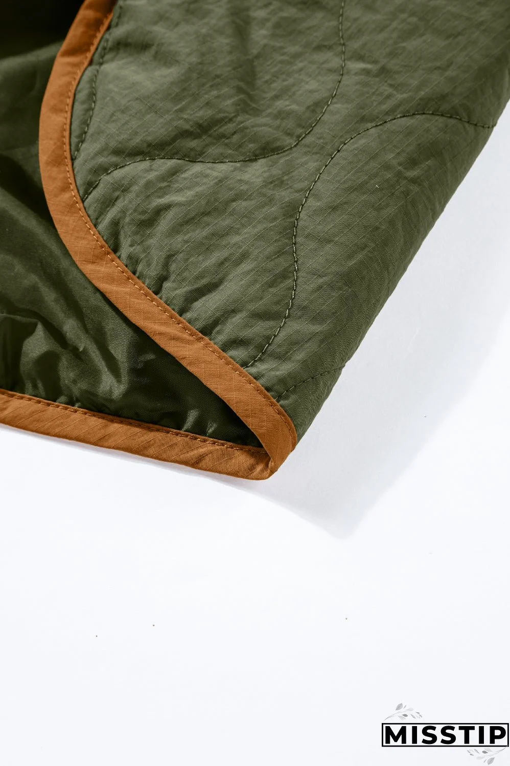 Stitching Quilted Drawstring Jacket