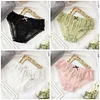 Lace Cutout Pants Bow Seamless Sheer Panties