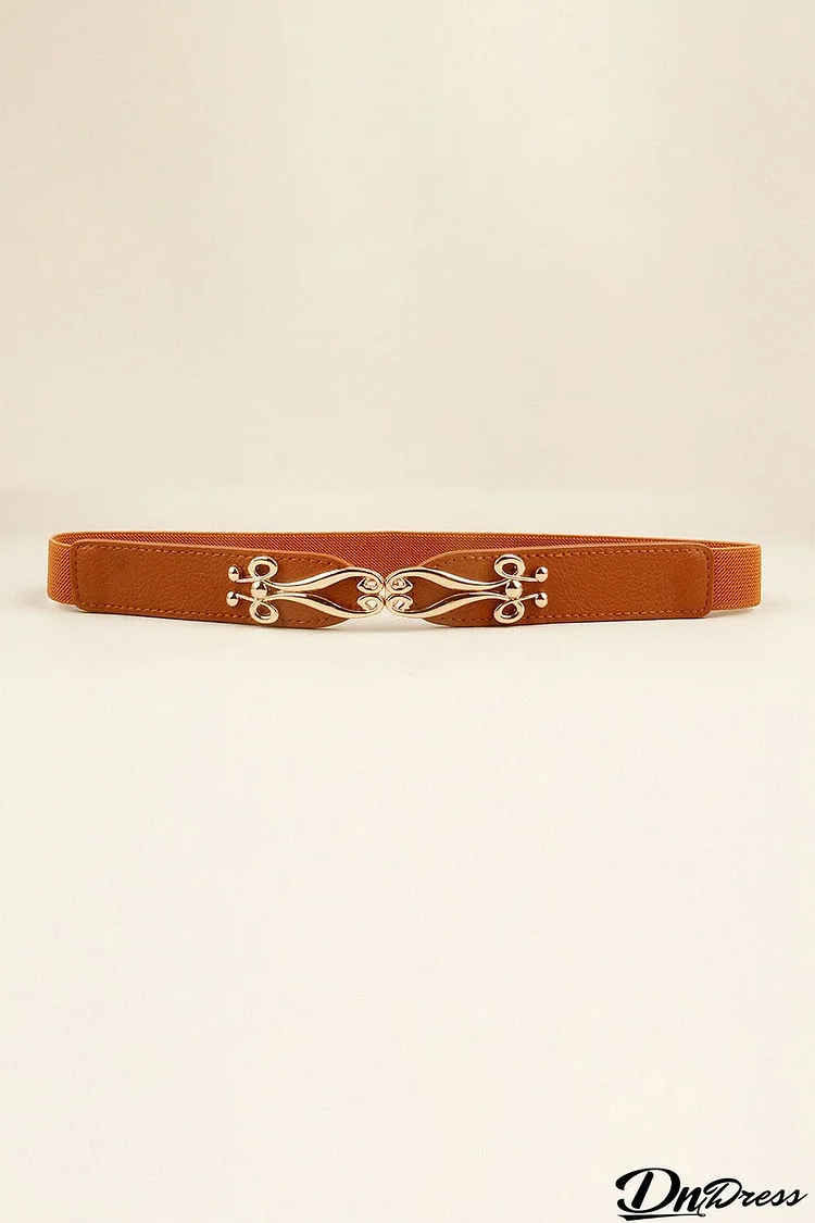 Alloy Buckle Elastic Belt