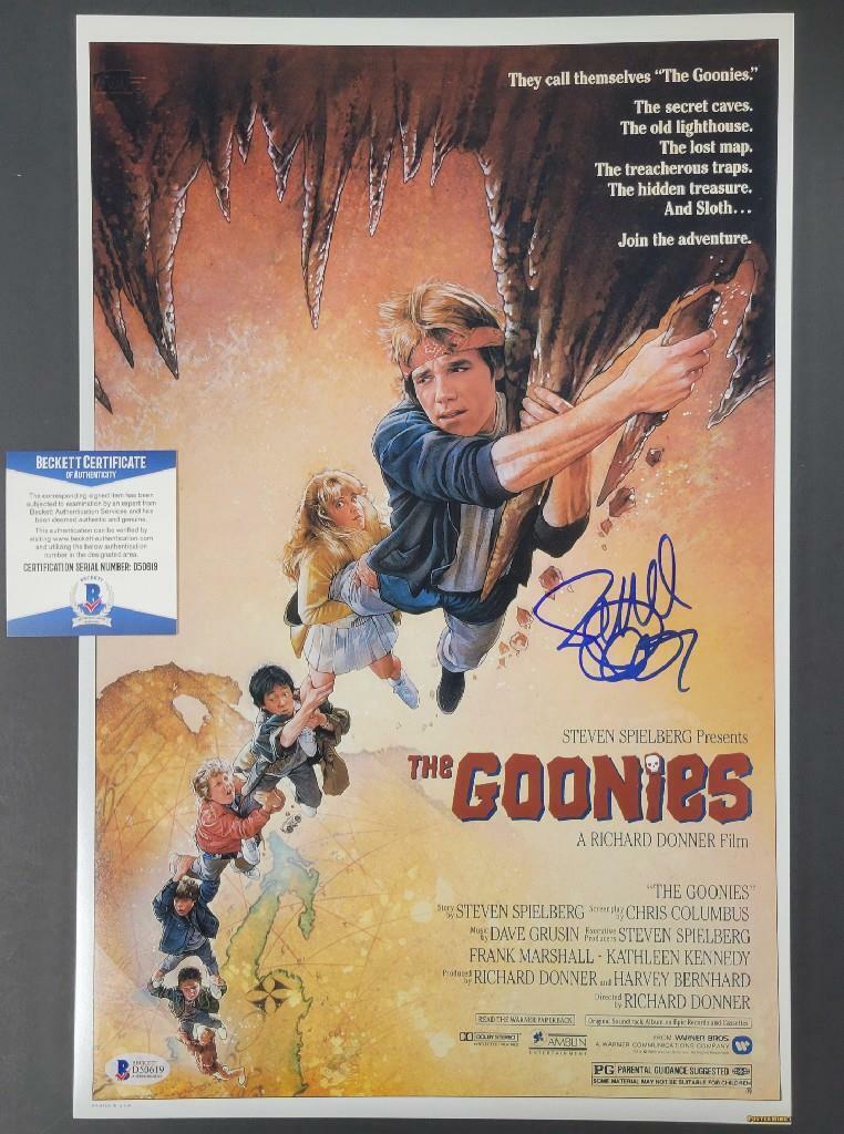 Director Richard Donner signed Goonies 11x17 Movie Poster Photo Poster painting Blue 1 ~ BAS COA