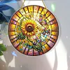 Pendentif tournesol paillet&eacute;-simple c&ocirc;t&eacute; perceuse-diamant