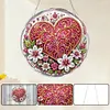 Kit d&rsquo;ornement solaire en diamant c&oelig;ur cramoisi 7,87x7,87 pouces