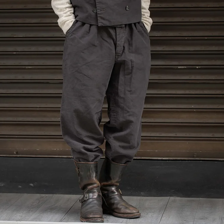 Vintage Cotton Heavyweight Loose Work Pants