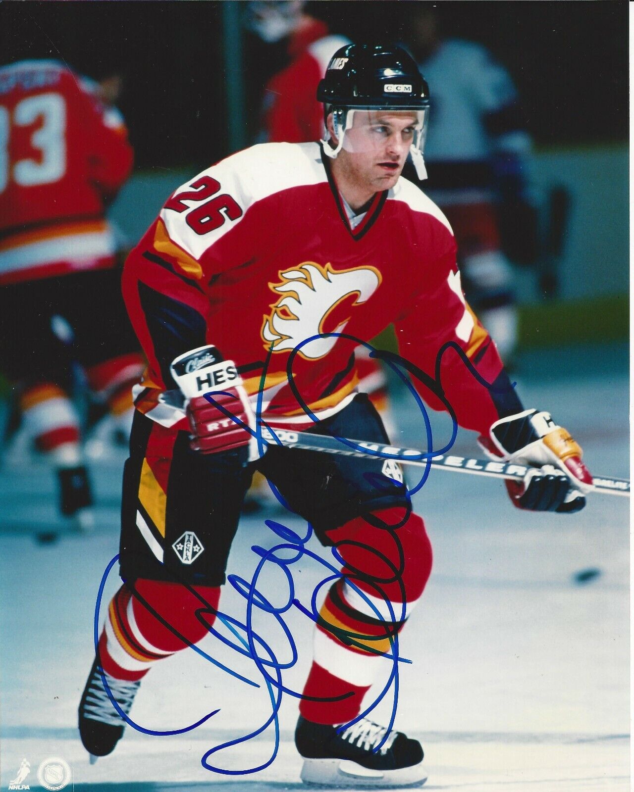 Robert Reichel Autographed 8x10 Calgary Flames RareB584