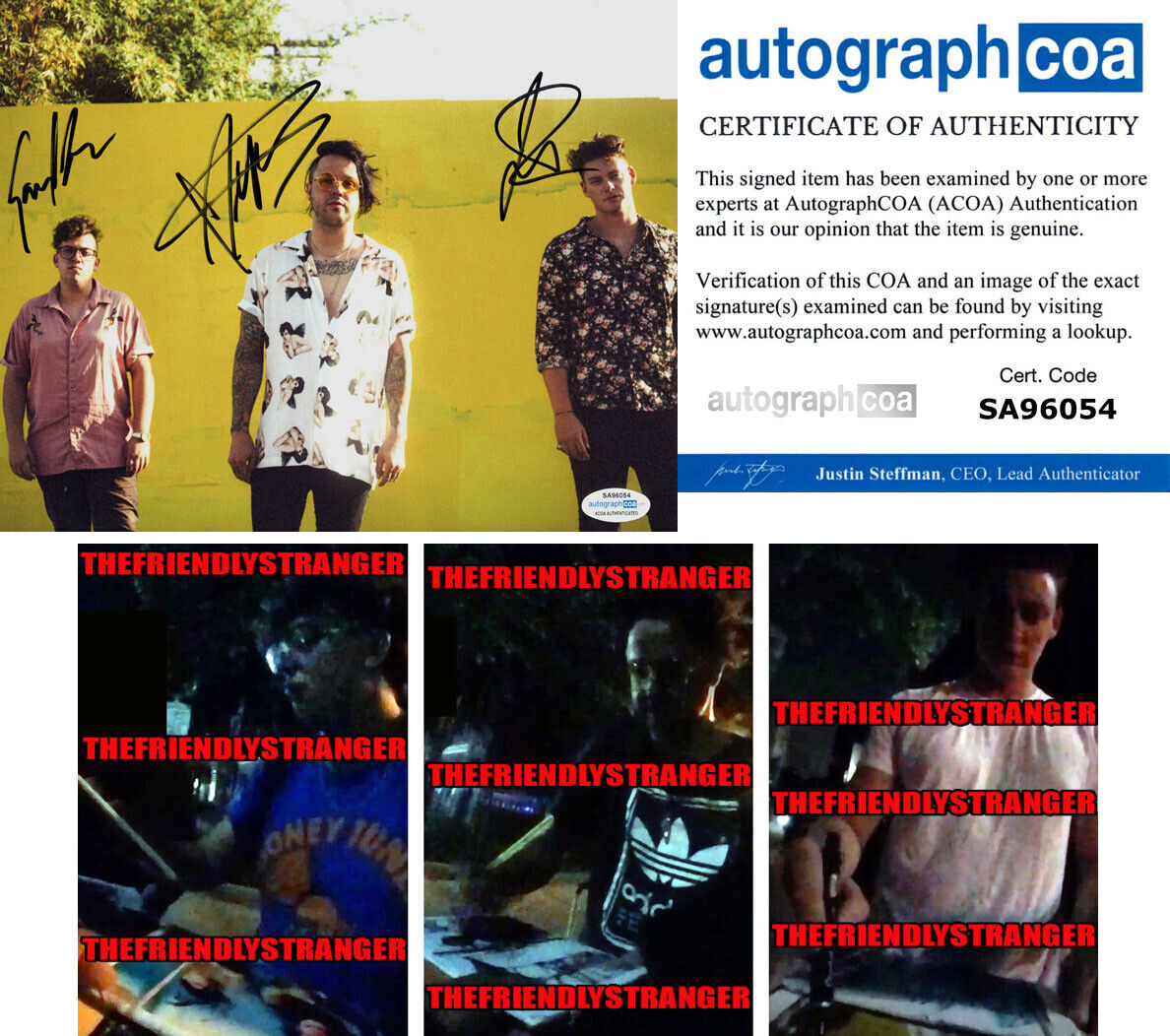 LOVELYTHEBAND signed Autographed 8X10 Photo Poster painting d PROOF - MITCHY COLLINS Broken ACOA