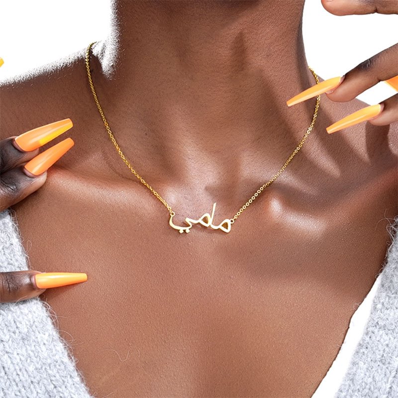 Custom Name Necklaces For Women Personalized Stainless Steel Gold Chain Necklaces Jewelry-VESSFUL