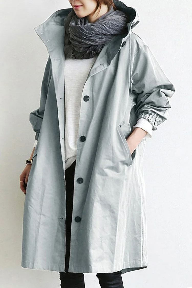 Waterproof Hooded Trench Coat