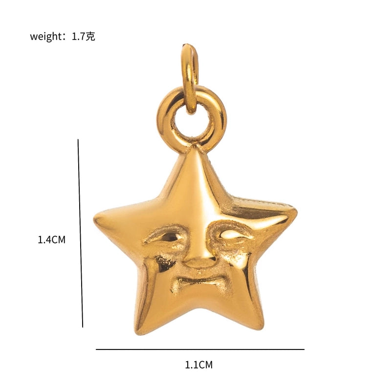 3 Pieces 11 * 14mm 9*23mm 304 Stainless Steel Geometric Star Butterfly Polished Pendant Jewelry Accessories