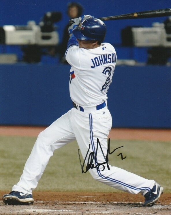 KELLY JOHNSON SIGNED TORONTO BLUE JAYS 8x10 Photo Poster painting #1 Autograph PROOF