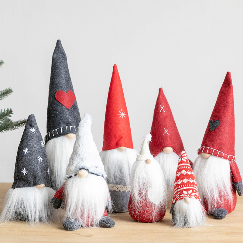 "Hromeo Wool Felt Santa Elf Desk Ornament: Decorative Christmas Display"