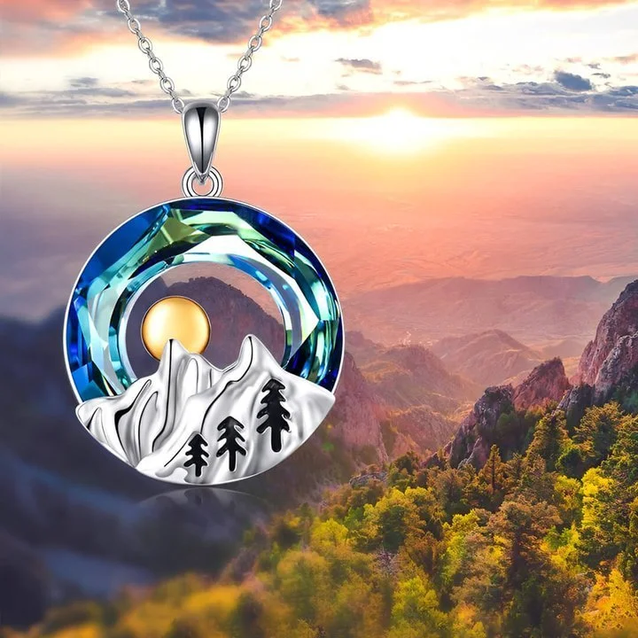 For Love - I will be There for You Through Them all Crystal Mountain Necklace