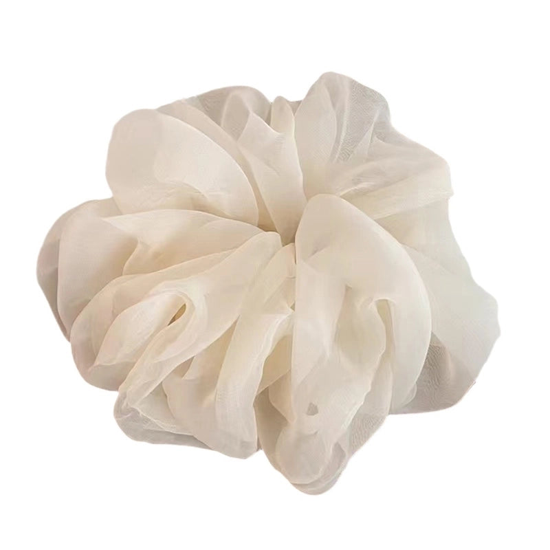 Women’s Elegant Korean Style IG Style Solid Color Gauze Net Yarn Hair Tie