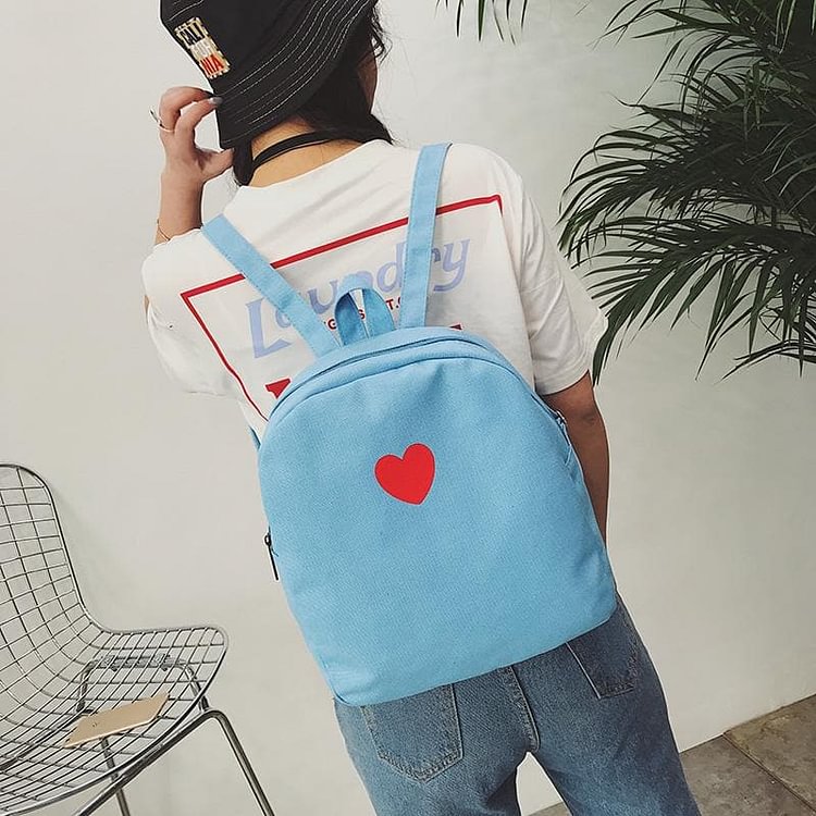 Final Stock! Sweet Heart Printing Backpack S12694