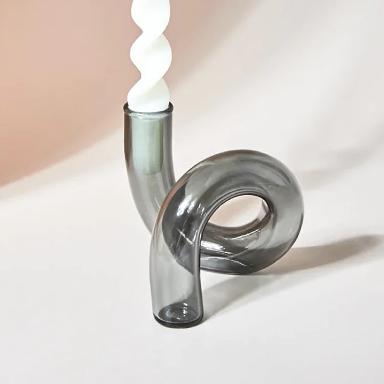 Modern Twisted Glass Vase | AvasHome
