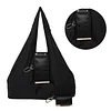 PU Leather Foldable Keychain Tote Bag Expandable Mini Storage Organizer Bag