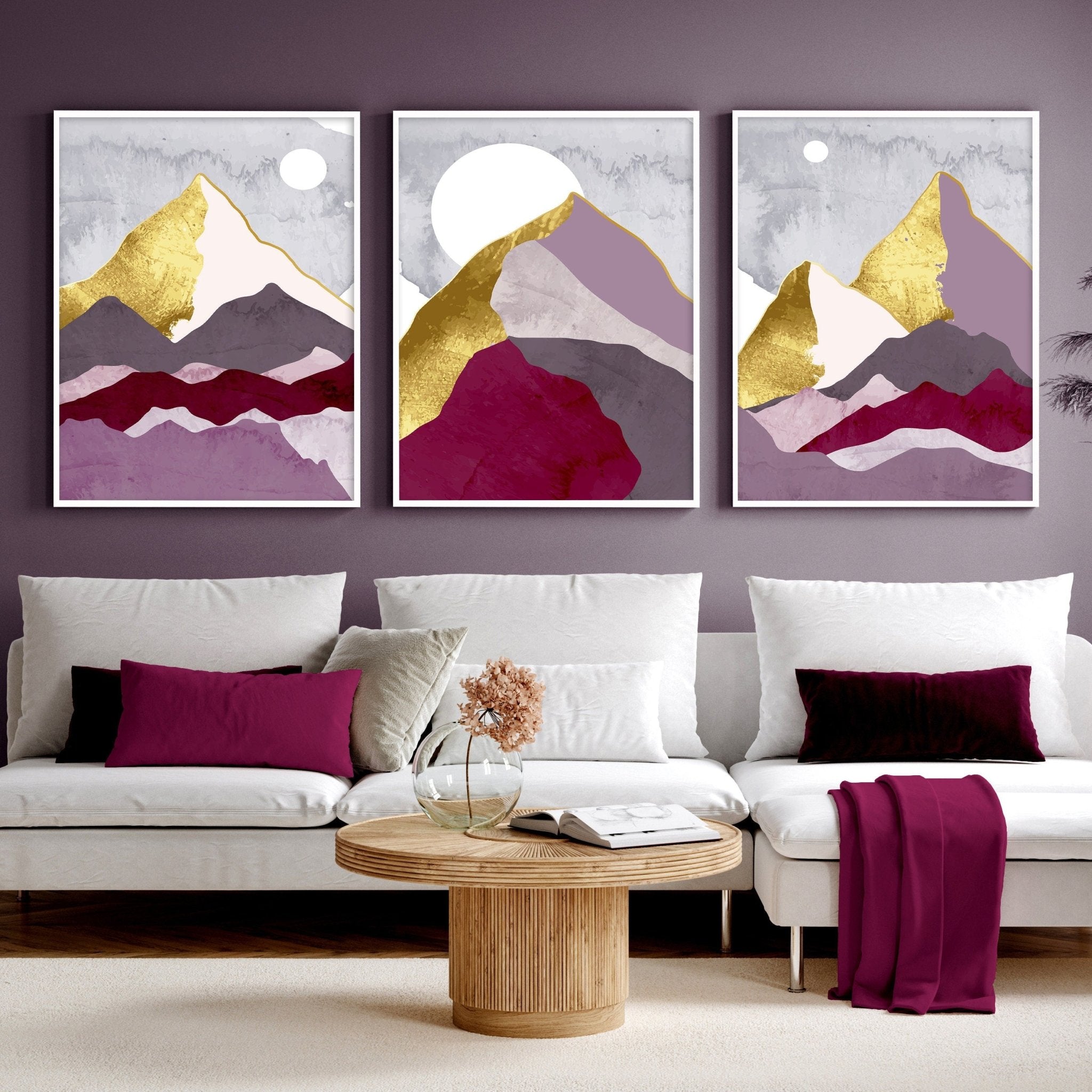 Wall prints living room | set of 3 Scandinavian wall art everthome